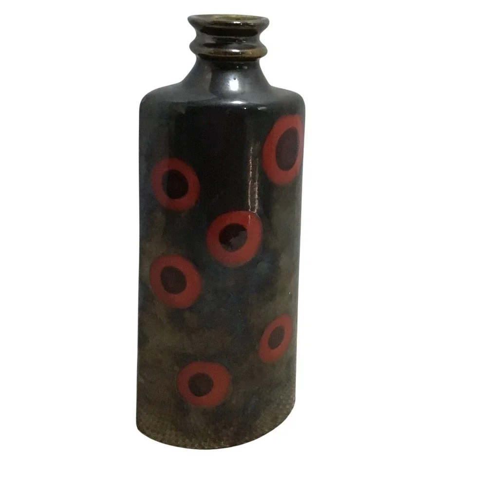 Large Abstract Vase Modern Art Glass Ceramic Hematite Decorative Unique‎